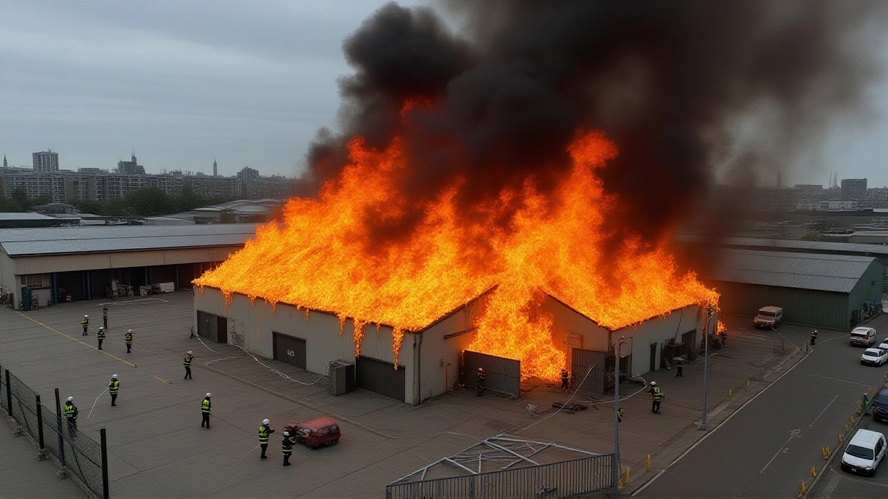 Fireworks and Gas Cylinders Trigger Explosions in London Warehouse Fire, Forcing Firefighters to Withdraw